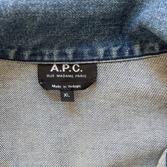 A.P.C. Washed Stretch New Denim Jacket - Picture 6 of 9